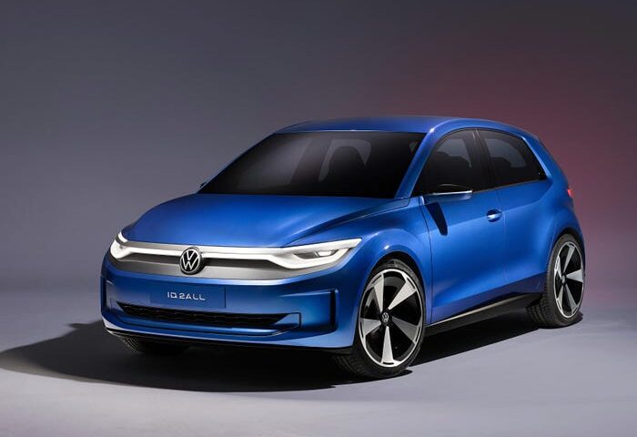 Front view of the VW ID.2 electric car